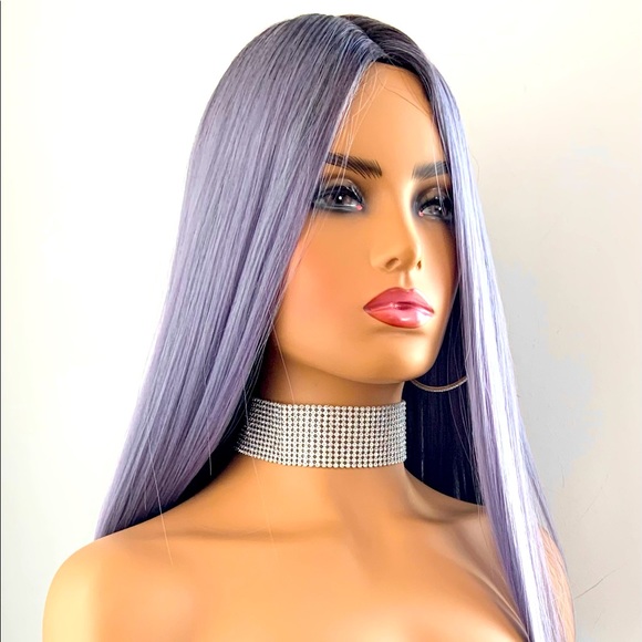 Very Pretty 36” Ombre Lilac Premium Fiber Wig for Daily/Cosplay/Drag/Events - Picture 4 of 14